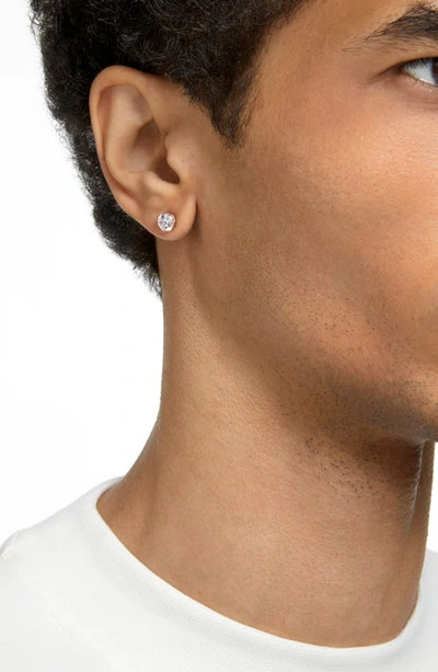 Swarovski Womens White Constella Rose-gold Toned Brass And Zirconia Stud Earrings In Rose Gold