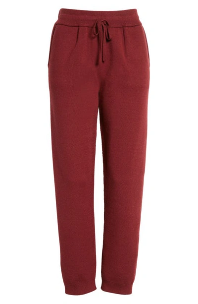 Shop Monrow Supersoft Knit Joggers In Rhubarb