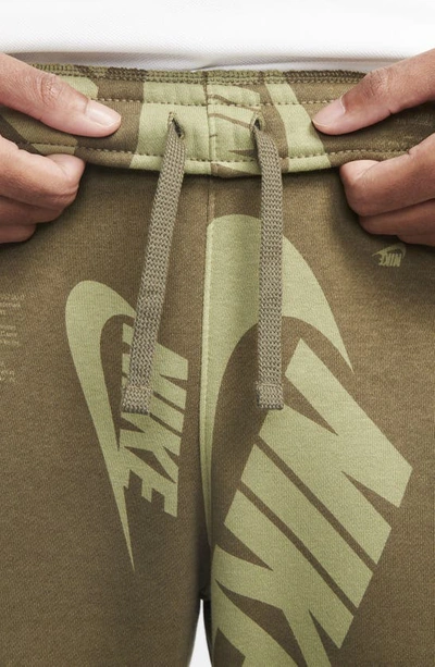 Shop Nike Logo Sweatpants In Medium Olive/ Black