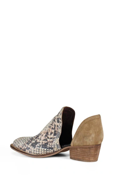 Diba True Shy Town Bootie In Snake Cognac