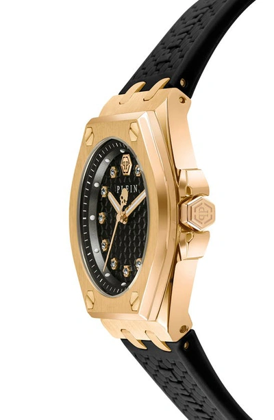 Shop Philipp Plein Plein Extreme Silicone Strap Watch, 38mm In Ip Yellow Gold