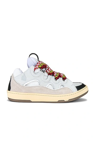 Lanvin Leather Sneakers With Unique Lacing System In Multi