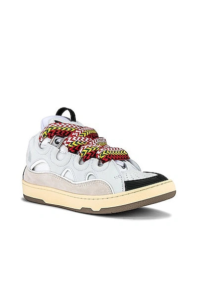 Lanvin Leather Sneakers With Unique Lacing System In Multi
