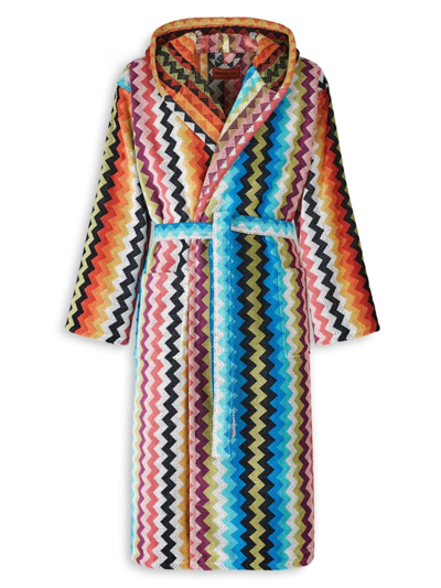 Shop Missoni Buster Hooded Bathrobe In Size Small