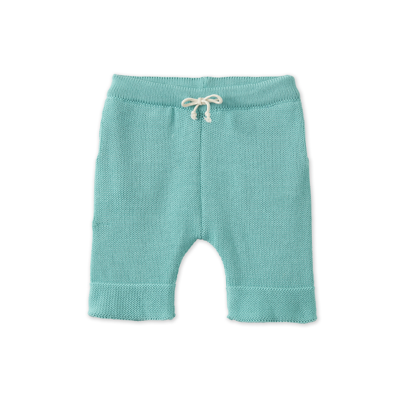 Vild House Of Little Organic Cotton Knit Shorts In Copper Green