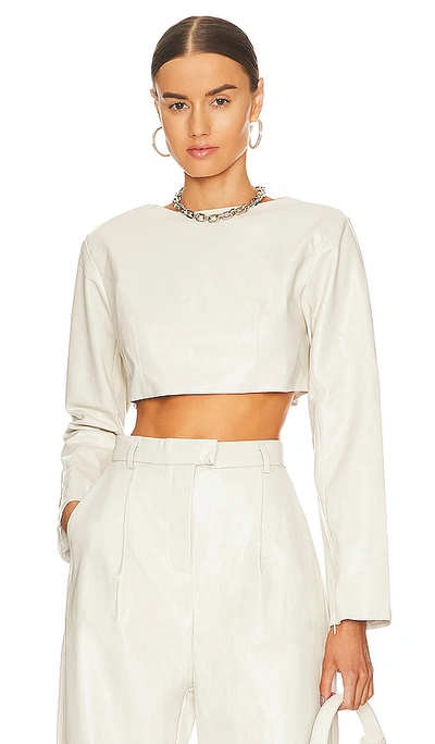 Shop Nonchalant Label Cardiff Crop Top In Off White