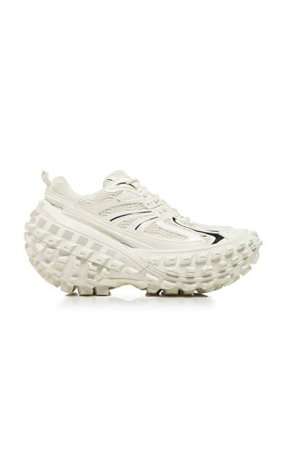 Shop Balenciaga Bouncer Mesh And Rubber Sneakers In White