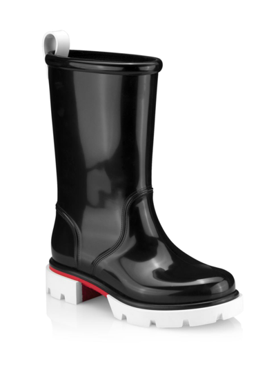 Shop Christian Louboutin Little Kid's & Kid's Toy Pluie Patent Boots In Black