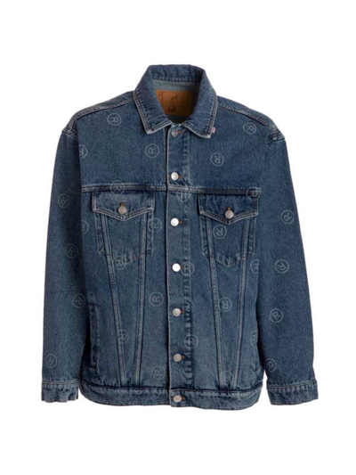 Shop Martine Rose Men's Oversize Denim Jacket In Blue Wash