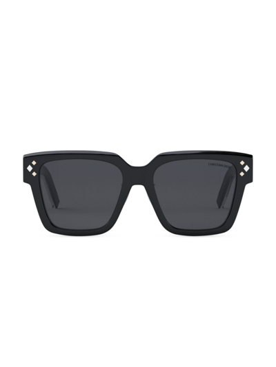Shop Dior Men's Cd Diamond S3f 55mm Square Sunglasses In Black