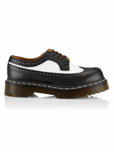 Shop Dr. Martens' Women's 3989 Smooth Leather Brogues In Black White