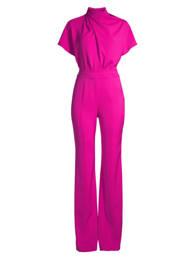 Shop Black Halo Women's Estella High-neck Jumpsuit In Vibrant Pink
