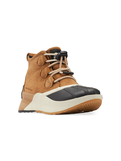 Shop Sorel Kid's Out N About Classic Boots In Camel Brown Sea Salt