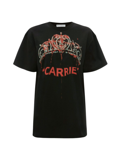 Shop Jw Anderson Men's Carrie Tiara T-shirt In Black