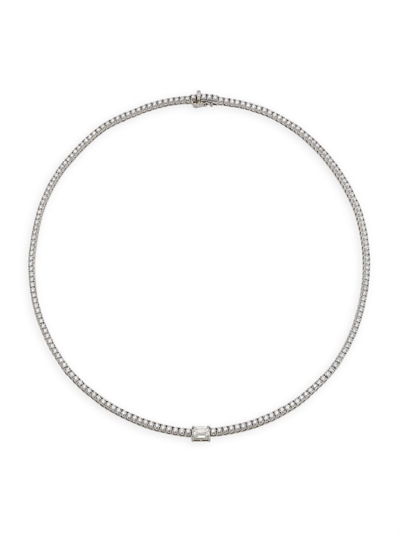 Shop Stephanie Gottlieb Women's 14k White Gold & 6.71 Tcw Diamond Tennis Necklace