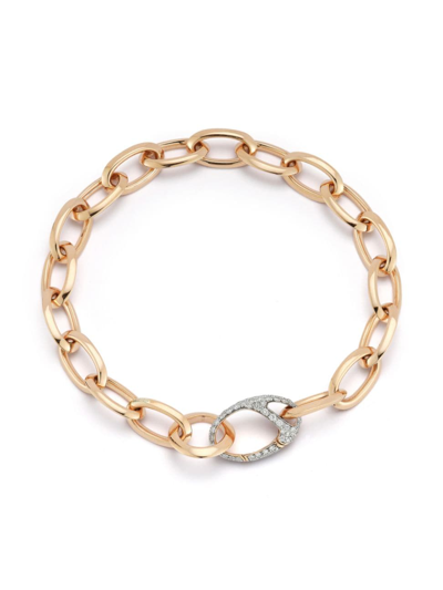Shop Walters Faith Women's Garnett 18k Rose Gold & Diamond Link Bracelet In Pink
