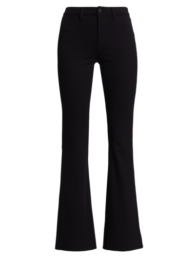 Shop L Agence Women's Marty High-waisted Flared Jeans In Black