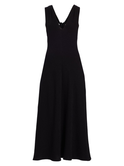 Shop Vince Women's Lean V-neck Maxi Dress In Black