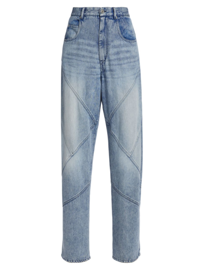 Shop Isabel Marant Étoile Women's Corsy Boyfriend Mid-rise Jeans In Light Blue