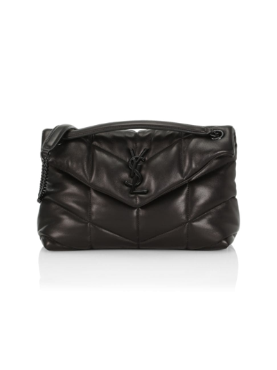 Shop Saint Laurent Women's Puffer Small In Nappa Leather In Noir