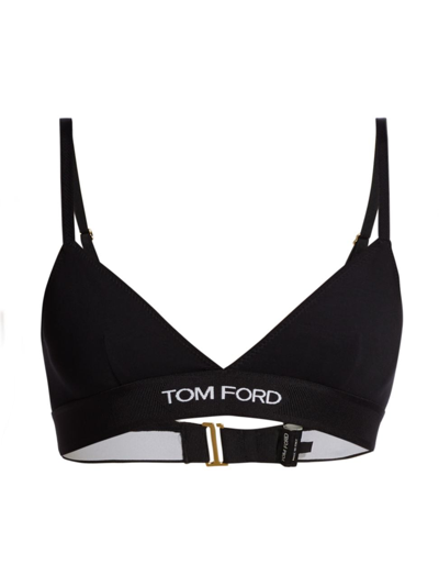 Shop Tom Ford Women's Modal Signature Bra In Black