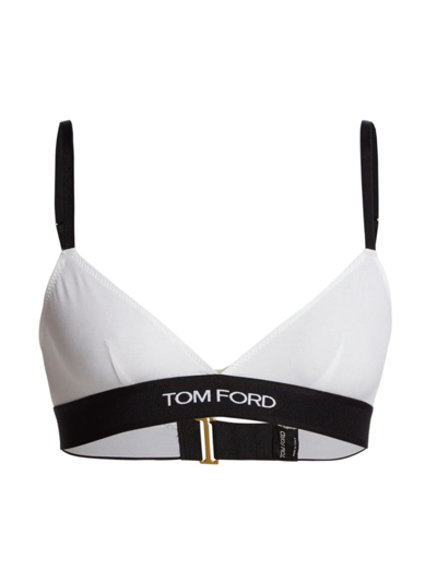 Shop Tom Ford Women's Modal Signature Bra In White