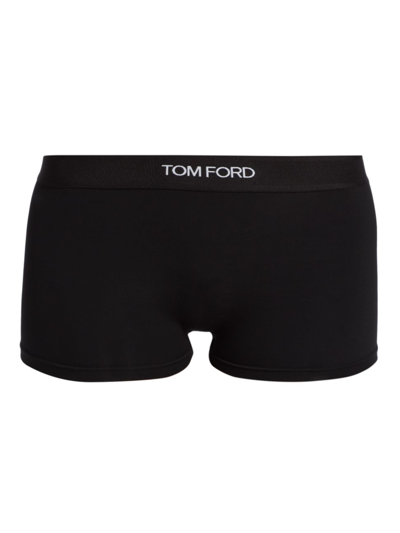 Shop Tom Ford Women's Modal Signature Boxers In Black