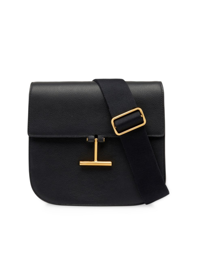 Shop Tom Ford Women's Medium Tara Leather Crossbody Bag In Black