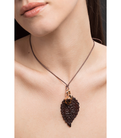 Shop Tamara Comolli Citrine Mikado Bouquet Pendant In Rose Gold