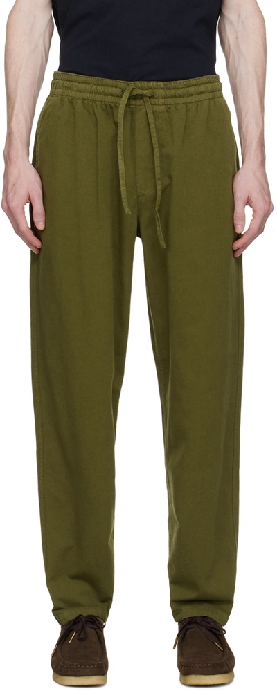 Shop Ymc You Must Create Green Alva Skate Trousers In 30-dark Olive