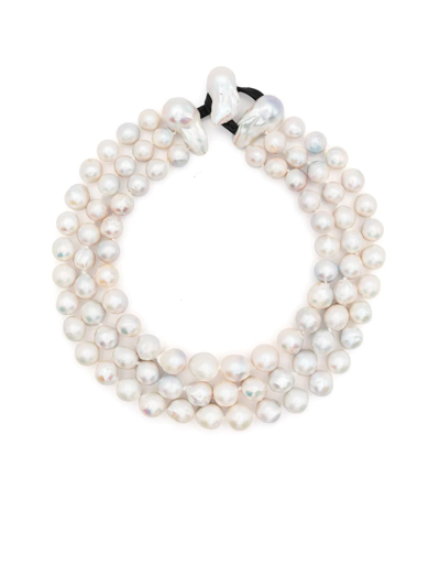 Shop Monies Necklace In Pearl