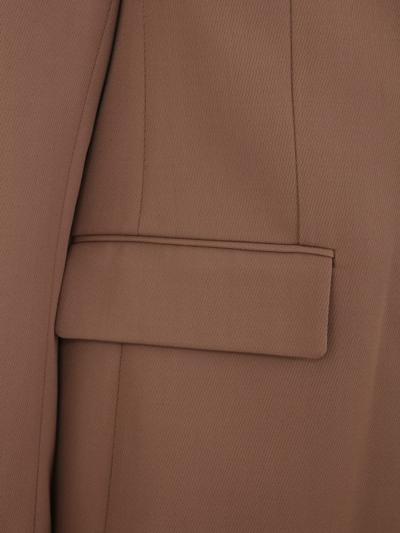 Botter V Neck Midi Dress In Wool Suit Sand