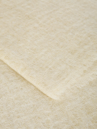 Shop Oats &amp; Rice Wispy Cashmere Scarf In Cream Yellow