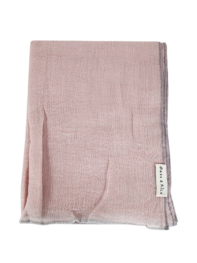 Shop Oats &amp; Rice Crepe Wool Shawl In Rose Ash