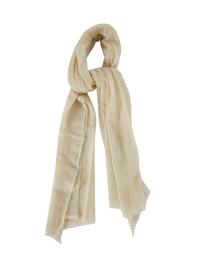 Shop Oats &amp; Rice Wispy Cashmere Scarf In Cream Yellow