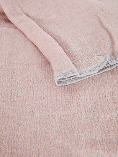 Shop Oats &amp; Rice Crepe Wool Shawl In Rose Ash
