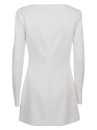 Shop Courrèges Crepe Swallow Dress In Heritage White