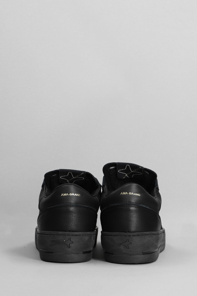 Shop Ama Brand Sneakers In Black Leather