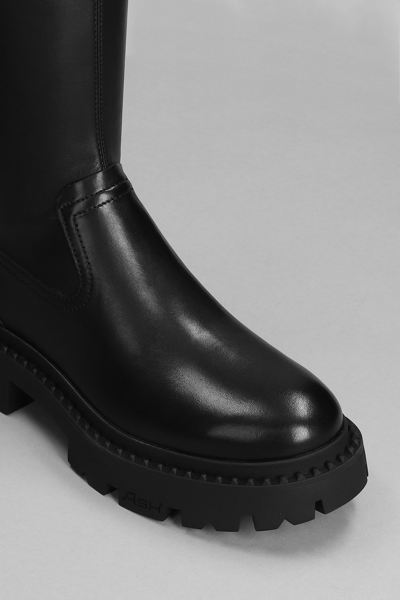 Shop Ash Gill Combat Boots In Black Leather