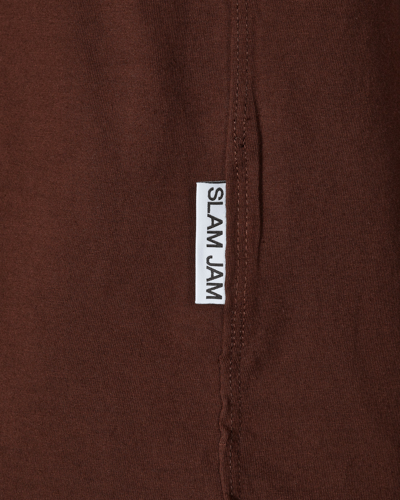 Shop Slam Jam Raw Cut Longsleeve T-shirt In Brown