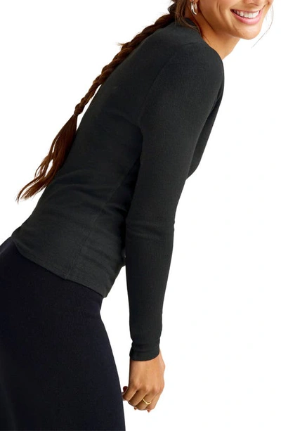 Shop Splendid Isabella Shimmer Rib Top In Black