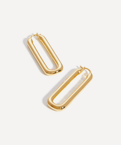 Shop Missoma 18ct Gold-plated Ovate Hoop Earrings