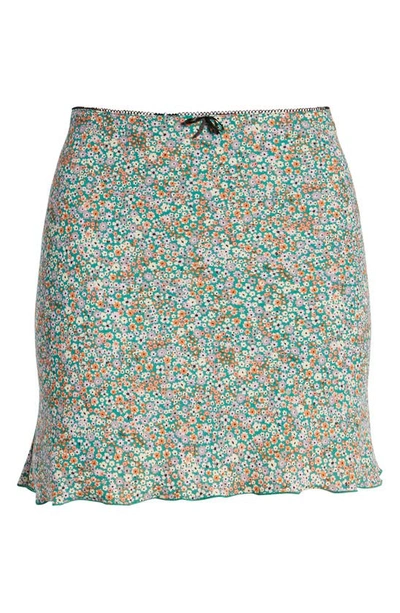 Shop Bp. Bow Miniskirt In Purple- White Cluster Floral