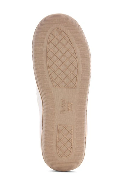 Floopi Tori Cable Knit Faux Shearling Slipper In White