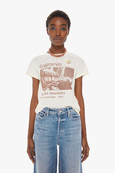Shop Mother The Boxy Goodie Goodie California Music Fest Tee Shirt In White