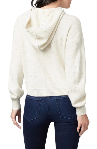 Shop Paige Nora Speck Cahmere Hooded Sweater In Ivory Multi
