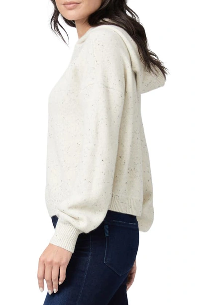 Shop Paige Nora Speck Cahmere Hooded Sweater In Ivory Multi