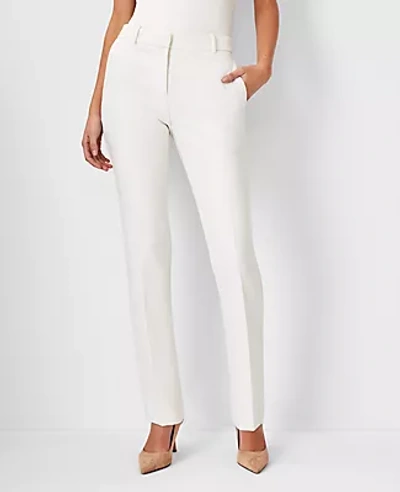 Ann Taylor The Petite Straight Pant - Curvy Fit In Winter White