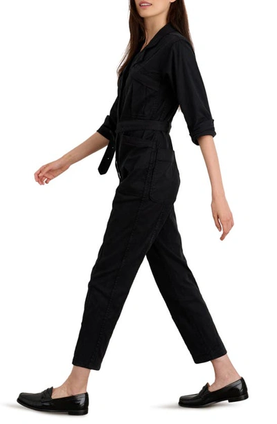 Shop Alex Mill Washed Expedition Long Sleeve Jumpsuit In Black
