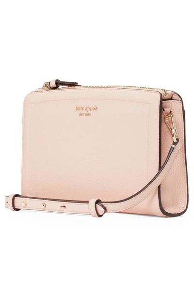 Shop Kate Spade Knott Small Leather Crossbody Bag In Mochi Pink